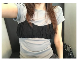 [3 colors] Shirred Wrinkle Bustier