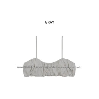 [3 colors] Shirred Wrinkle Bustier