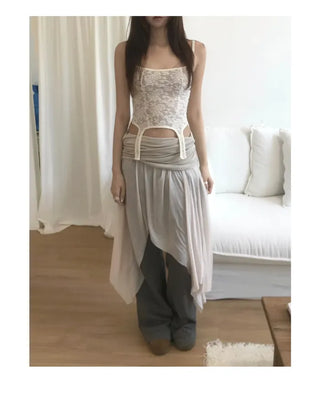 [3 colors] Lace Crop Sleeveless