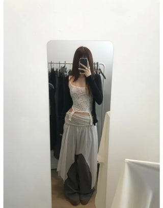 [3 colors] Lace Crop Sleeveless