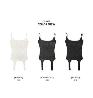 [3 colors] Lace Crop Sleeveless