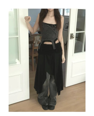[3 colors] Lace Crop Sleeveless