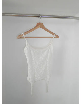 [3 colors] Lace Crop Sleeveless
