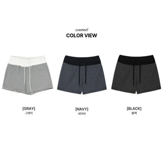 [3 colors] Striped shorts
