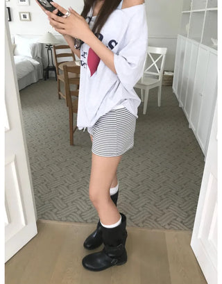 [3 colors] Striped shorts