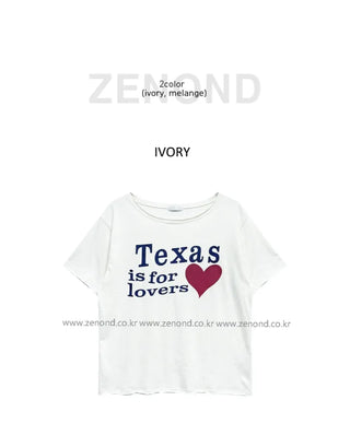 [2 colors] Texas T-shirt