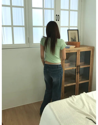 [3 colors] Basic Point T-shirt