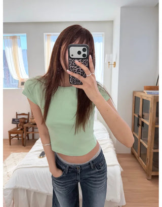 [3 colors] Basic Point T-shirt