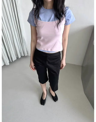 [3 colors] Basic Point T-shirt