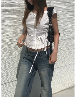 [2 colors] Plain blouse