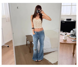 DAMAGE FLARE JEANS