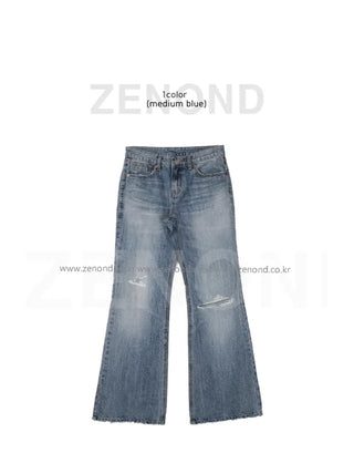 DAMAGE FLARE JEANS