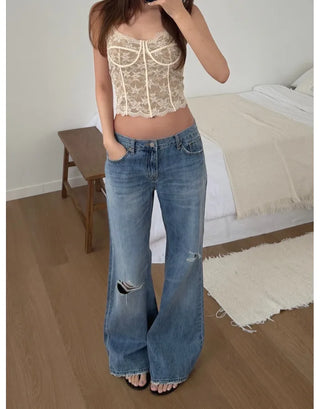 DAMAGE FLARE JEANS