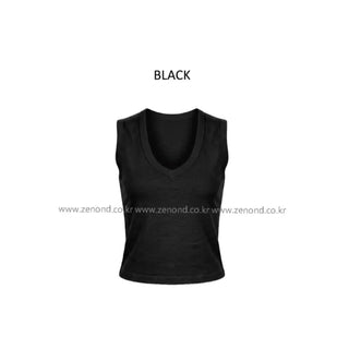 [4color]DEEP V SLEEVELESS