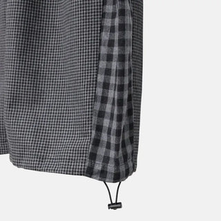 [2 colors] Meruru Double Check Banding Wide Pants