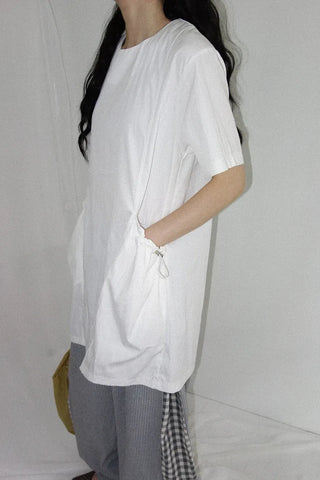 [2 colors] Meruru Double Check Banding Wide Pants
