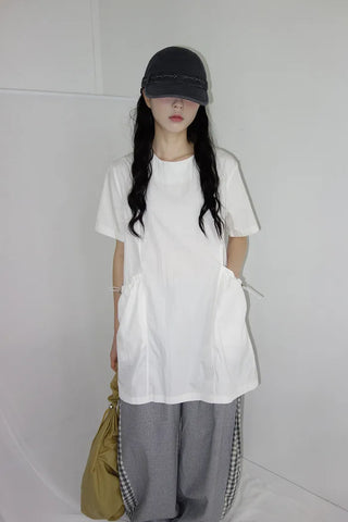 [2 colors] Meruru Double Check Banding Wide Pants