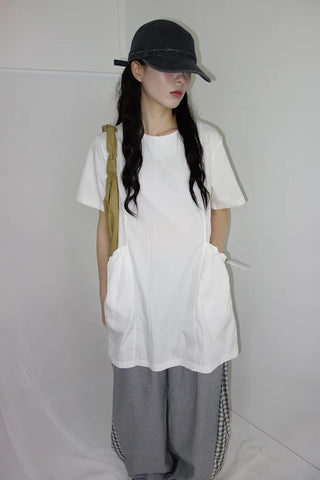 [2 colors] Meruru Double Check Banding Wide Pants