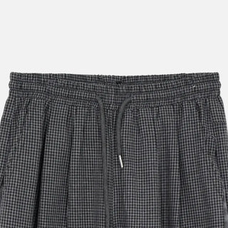 [2 colors] Meruru Double Check Banding Wide Pants