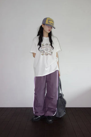[2 colors] Buslock Color Wide Pants