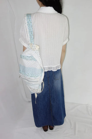 [2 colors] Nino Flake Frill Short-Sleeve Blouse