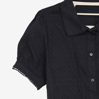 [2 colors] Nino Flake Frill Short-Sleeve Blouse