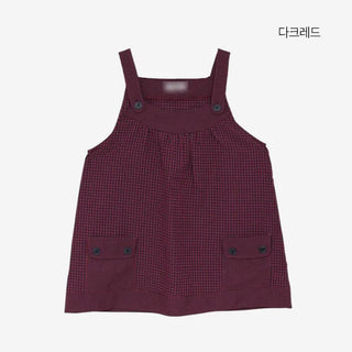 [3 colors] Amuse Check Suspender Mini Dress