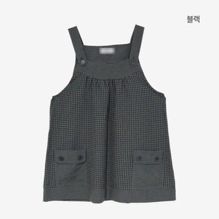 [3 colors] Amuse Check Suspender Mini Dress
