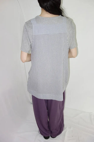 [3 colors] Amuse Check Suspender Mini Dress