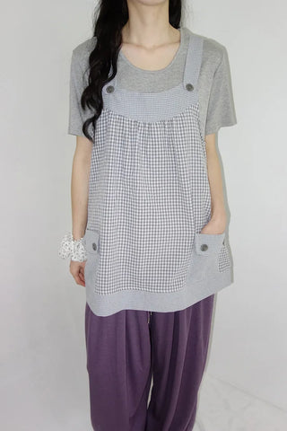 [3 colors] Amuse Check Suspender Mini Dress