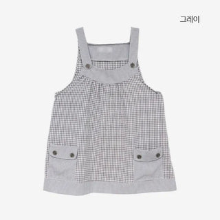 [3 colors] Amuse Check Suspender Mini Dress