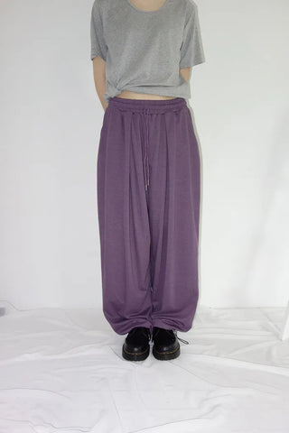 [4 colors] Prev Patch Banding Wide Pants