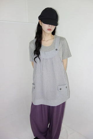 [4 colors] Prev Patch Banding Wide Pants