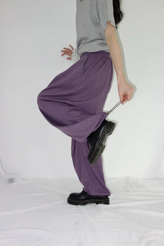 [4 colors] Prev Patch Banding Wide Pants