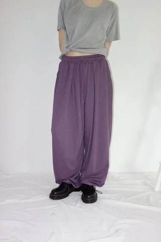 [4 colors] Prev Patch Banding Wide Pants