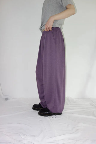 [4 colors] Prev Patch Banding Wide Pants