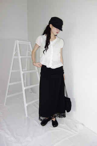 Raya Shirring Frill Blouse