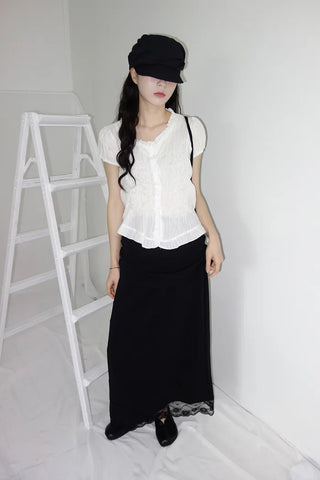 Raya Shirring Frill Blouse
