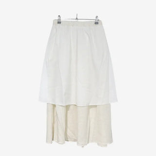 [4 colors] Line Banding Long Skirt