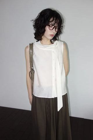 [4 colors] Line Banding Long Skirt