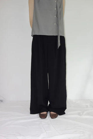 [3 colors] Aloha Lock Pintuck Wide Slacks