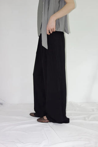 [3 colors] Aloha Lock Pintuck Wide Slacks