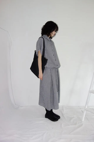 [3 colors] Check shirt blouse