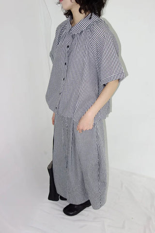 [3 colors] Check shirt blouse