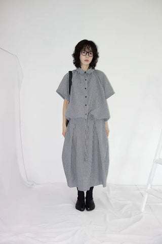 [3 colors] Check shirt blouse