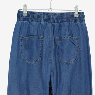 [2 colors] Koichi Tero Tero Denim Banding Pants