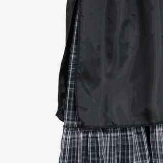 [3 colors] Lacu Check Cantilever Long Skirt