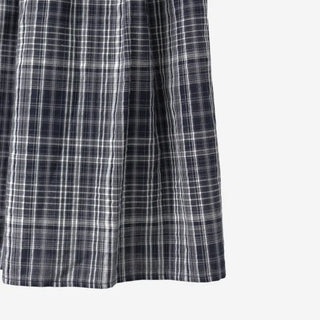 [3 colors] Lacu Check Cantilever Long Skirt