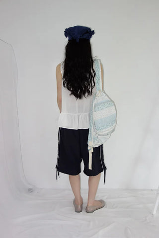 [2 colors] Park V-neck frill blouse