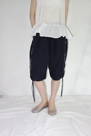 [3 colors] String Track Bermuda Pants